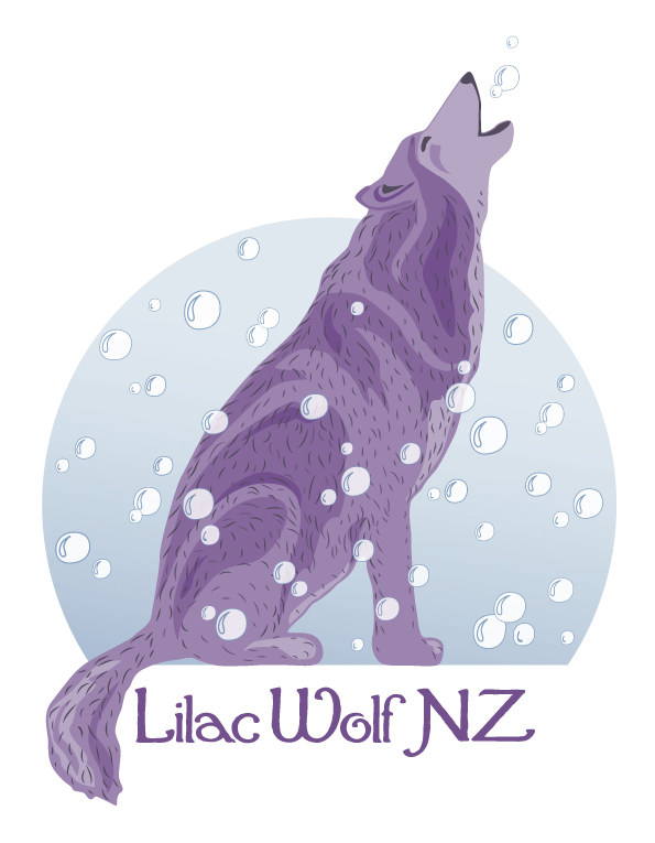 Lilac Wolf NZ logo design, competition entry, 2012.